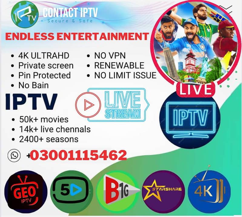 Iptv fast stable/sports 03001115462** 0