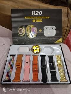 H20 watch with 7 different straps and air buds pro 2 with watch cover