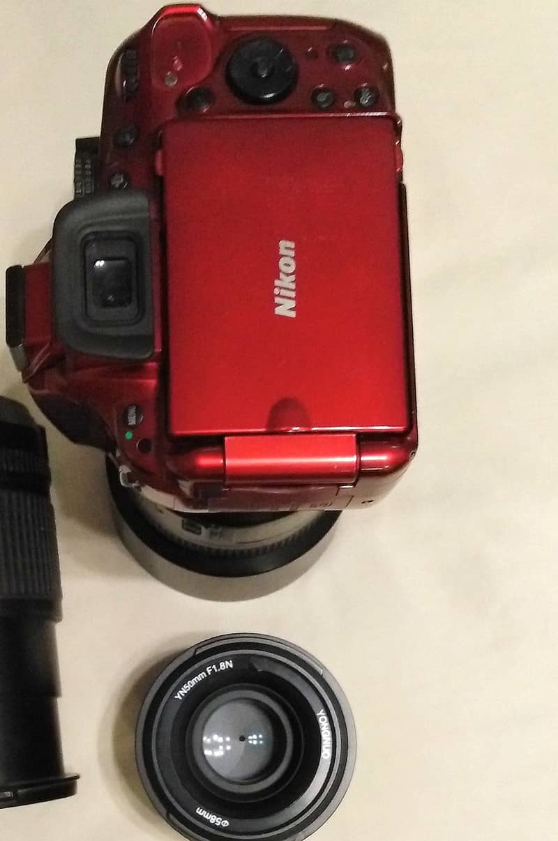 Nikon D5200 Red + 50mm F1.8 Portrait Lens, 1st Owner 10/10 Condition 3