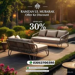 Garden sofa set ramzan ul Mubarak offer 30% discount ke sath