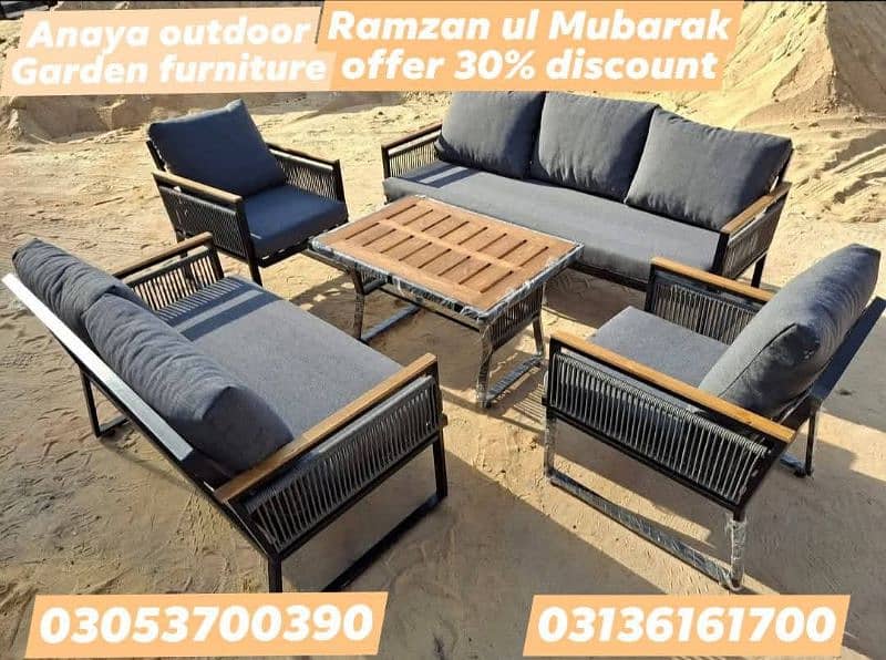 Garden sofa set ramzan ul Mubarak offer 30% discount ke sath 3