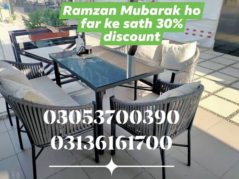 Garden sofa set ramzan ul Mubarak offer 30% discount ke sath 8