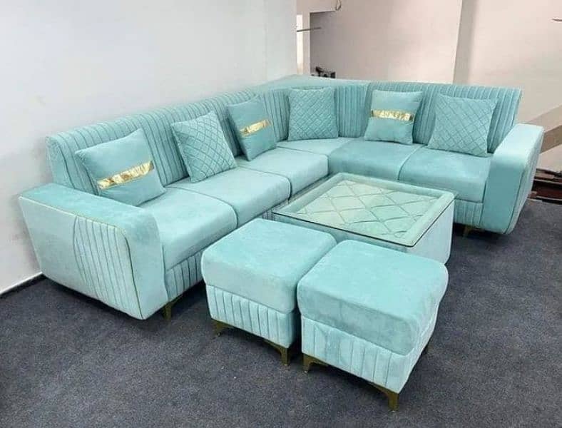 luxury style brand new design L shape corner sofa in master foam 0