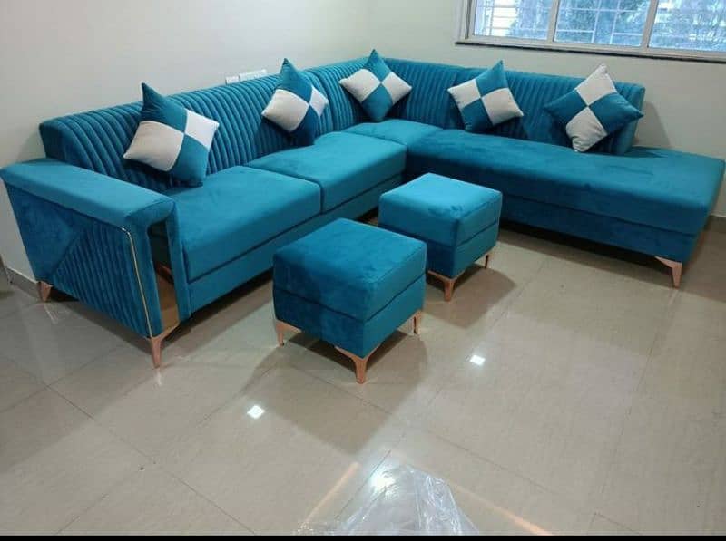 luxury style brand new design L shape corner sofa in master foam 9