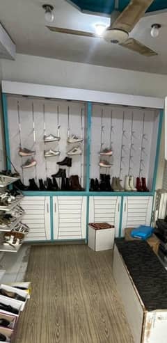 wooden shoes rack for shop