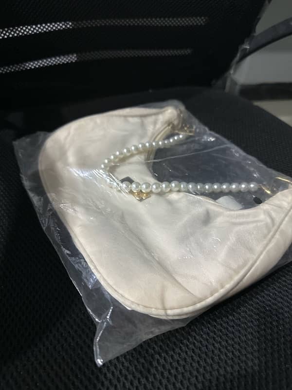 Shein Pearl Bead Bag(White) 1