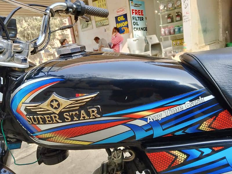 Super star 70cc bike like Zero meter.      clean and mint condition 4