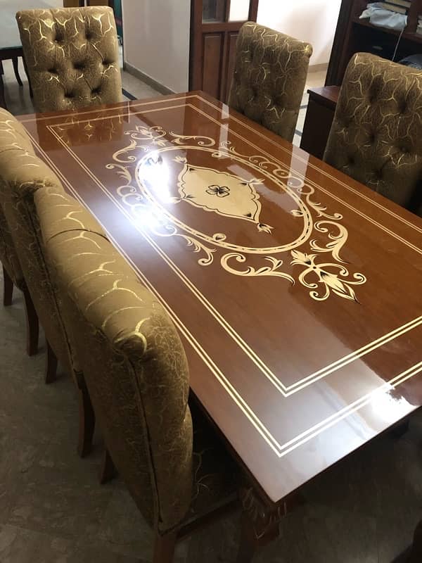 8 Seater Dining Table - High Gloss - Wooden Table 0