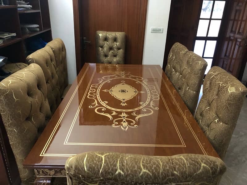 8 Seater Dining Table - High Gloss - Wooden Table 1