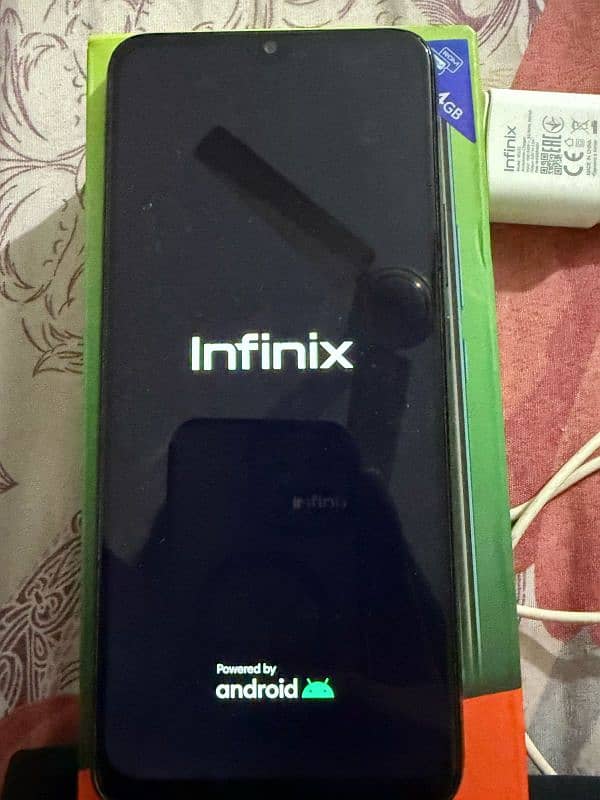 infinix hot 10 play with box and charge 0