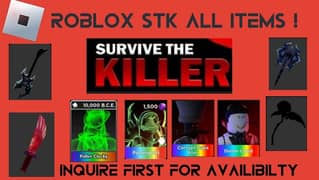 Survive The Killer Roblox All items STK