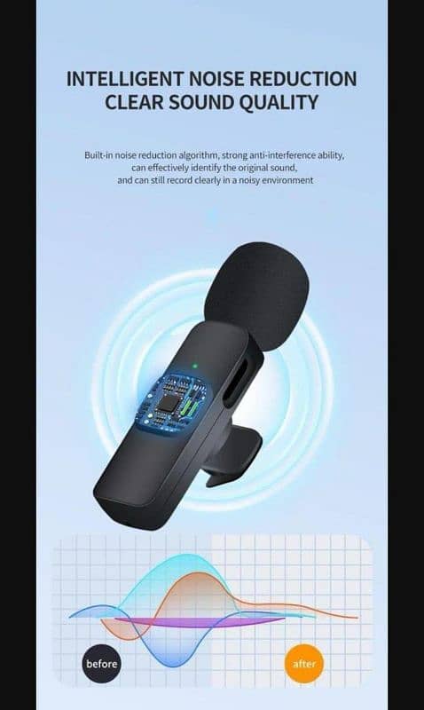 Black Microphone with Active Noise Cancellation 2