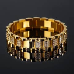 Gold Plated crystal chain bracelet