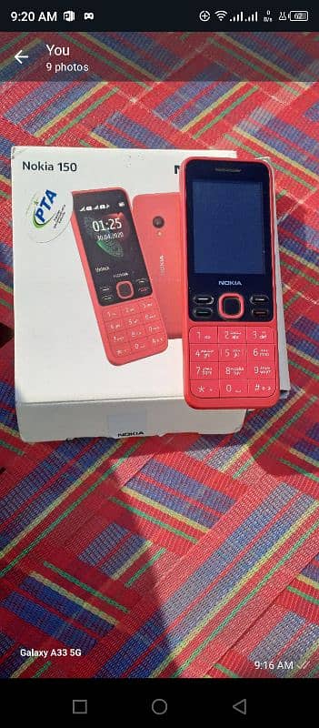 Nokia 150 dual sim with memory card only mobile with box PTA Approved 1