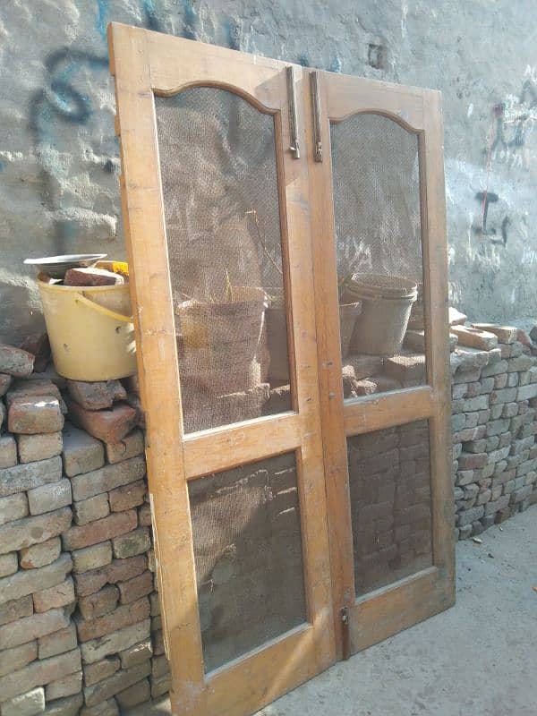 size 4ft by 6.6ft total diyar wood door 0