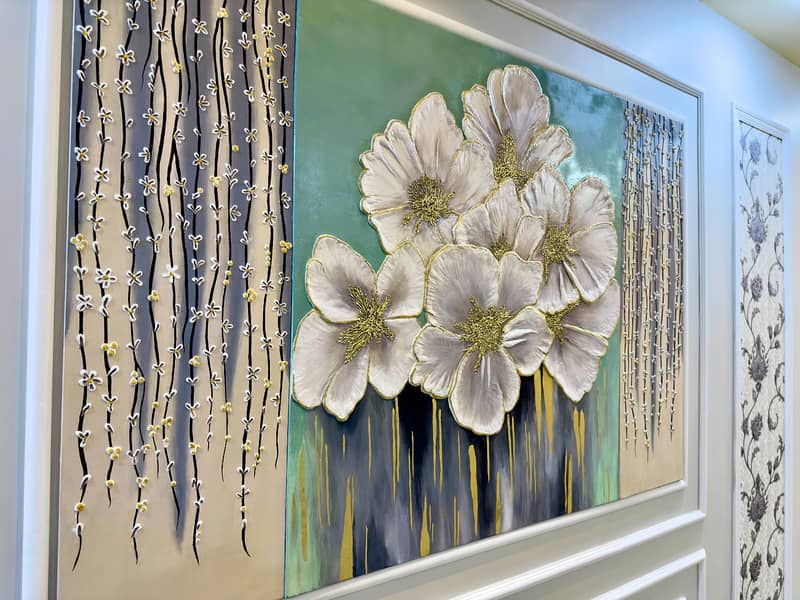 Handmade Floral Wall Hanging 3D Design 5