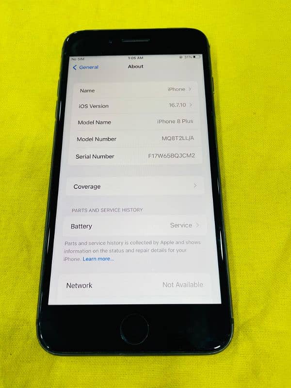 IPHONE 8PLUS NON PTA 64GB 78HEALTH TRUE TONR FINGER OK NO ISSUE 2