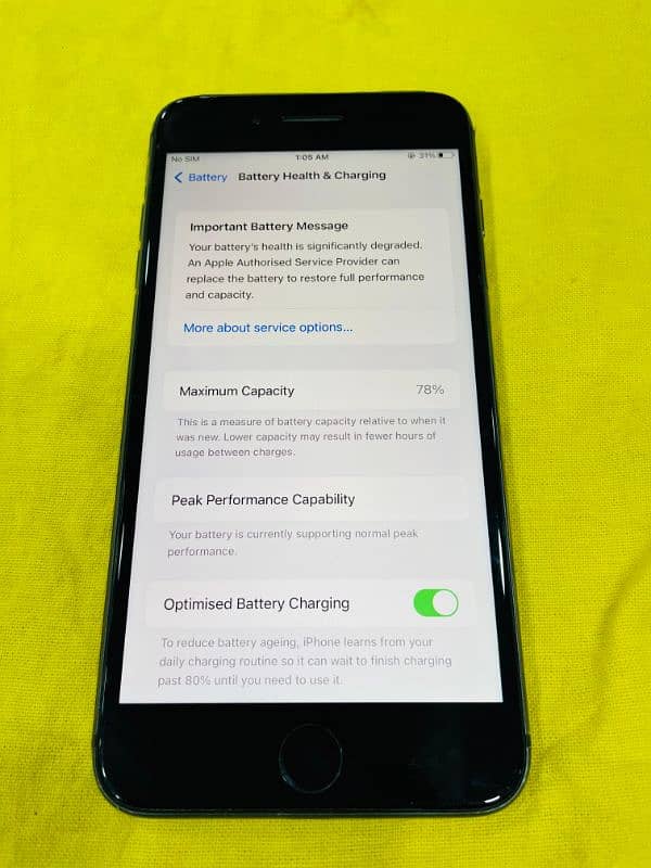 IPHONE 8PLUS NON PTA 64GB 78HEALTH TRUE TONR FINGER OK NO ISSUE 4