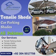 Residencial & commercial parking shade, Upvc tensile shade in Pakistan