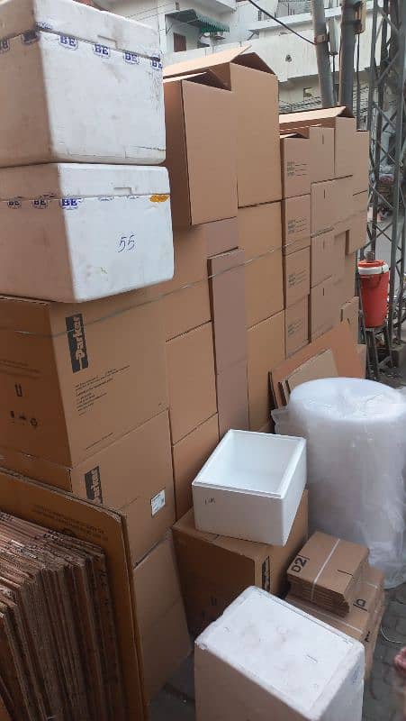 Cartons boxes Flyers/Packing Material Cargo box/Bubble/ Stretch Wrap 8