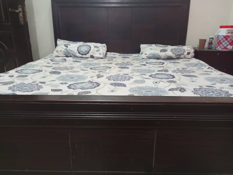 Bed and side table for sale (without Mattress) 2