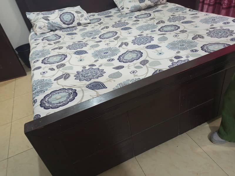 Bed and side table for sale (without Mattress) 4