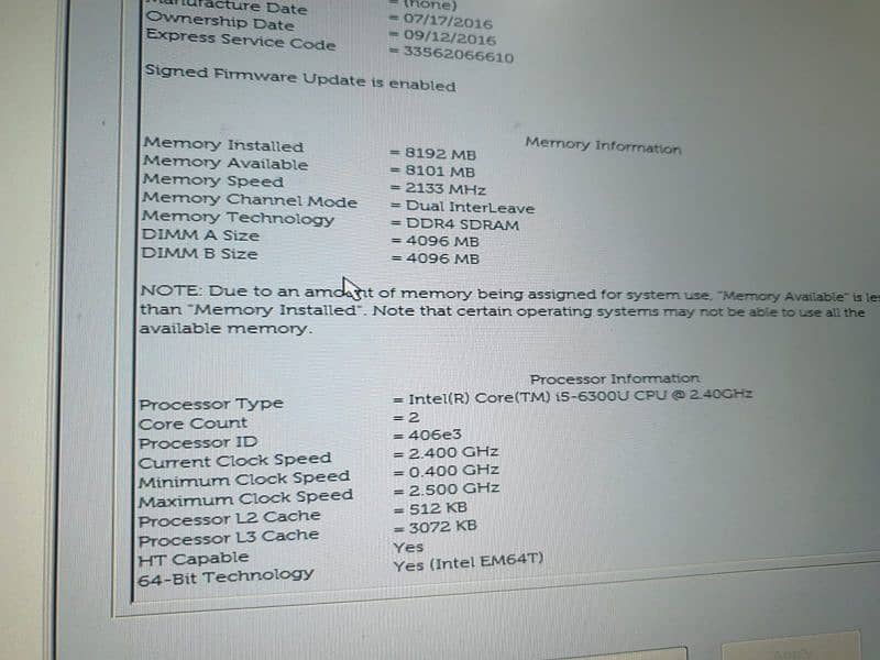 Dell core i5 6th generation 2