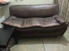 Leather Sofa Set 5 seater wooden