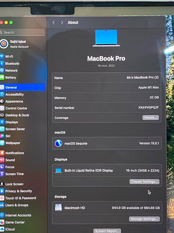 Macbook Pro M1 Max 6