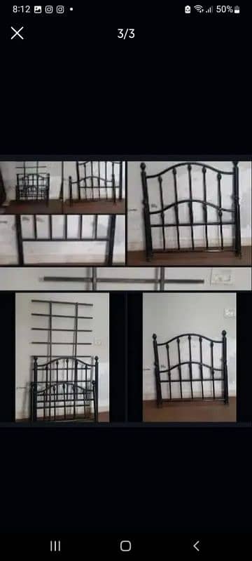 iron single bed size 3 by 6 only iron bed 0333 3462552 0