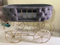 Baby Velvet Tufted Bassinet | Baby velvet cot