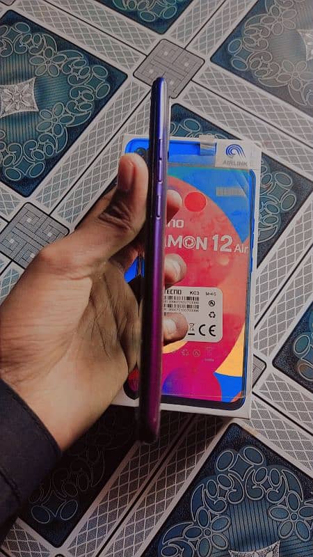 Tecno camon 12 air with box 4 64 all okay urgent sale 8