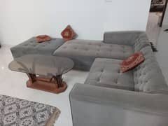 7 seater gray sofa