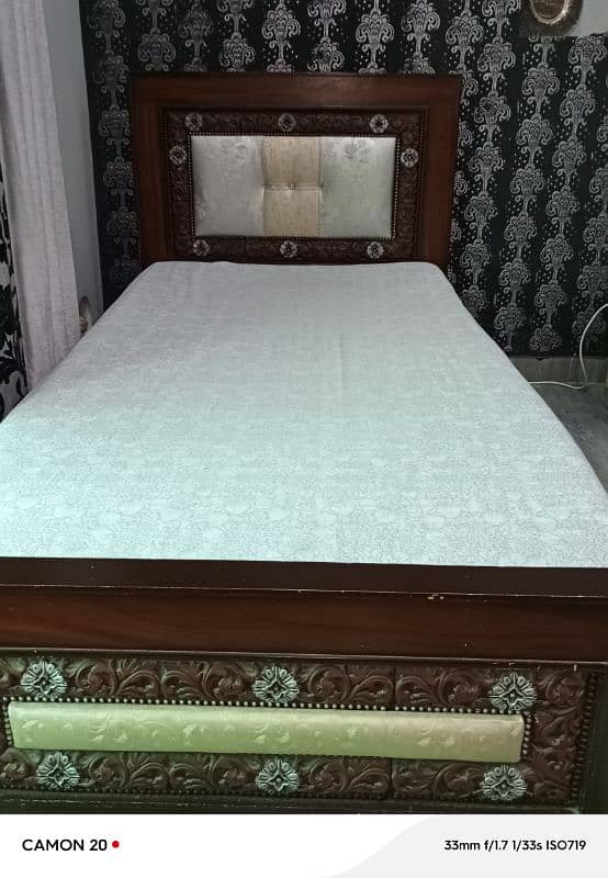 2 Piece Single Wooden Bed 2