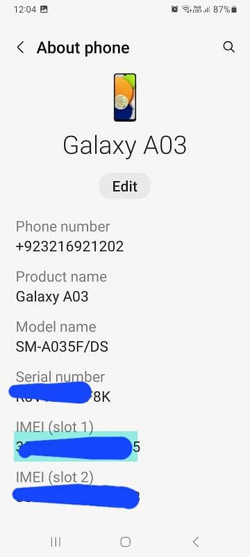 SAMSUNG A03 4 64 READ ADD 1