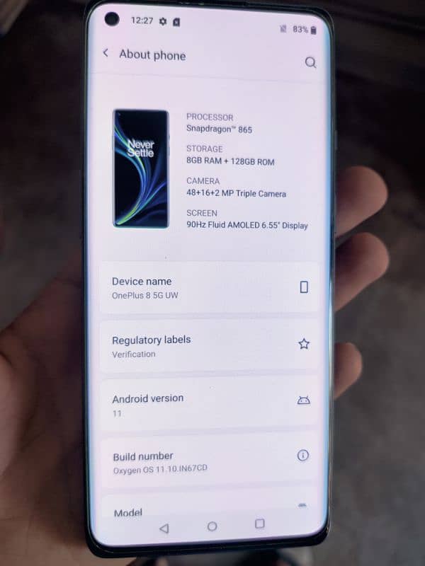 OnePlus 8 5G  PTA Approved  New . 3