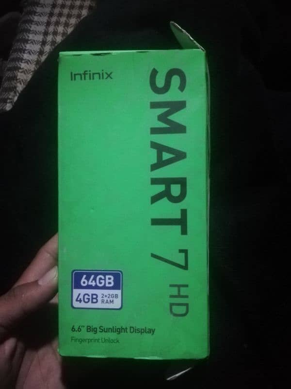 Infinix smart 7 hd)4/64)ph 03204660735 3