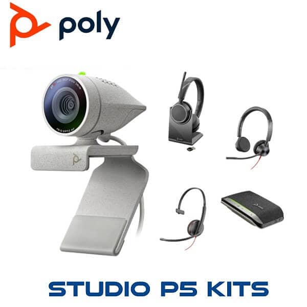 Poly Studio P5 1080p HD Webcam - Certified for Zoom & Teams, Privacy 1