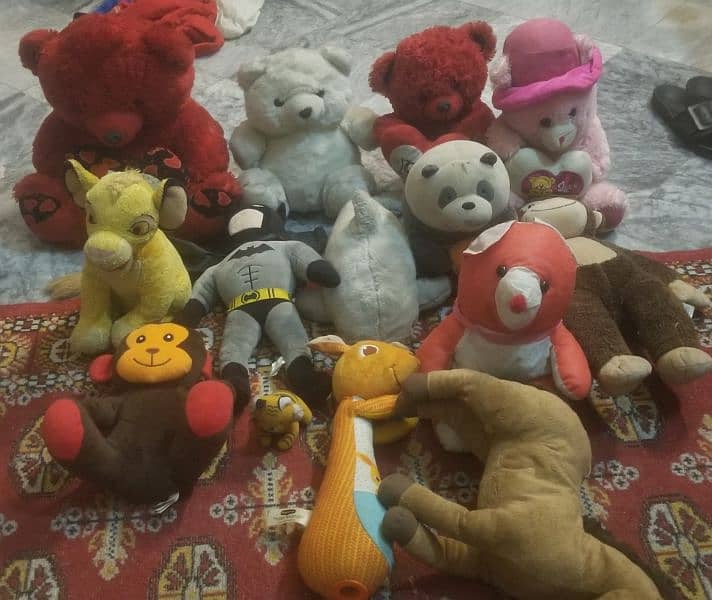 Stuffed bear and toys 1