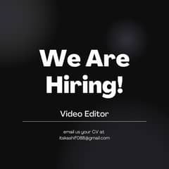 Hiring a male video editor