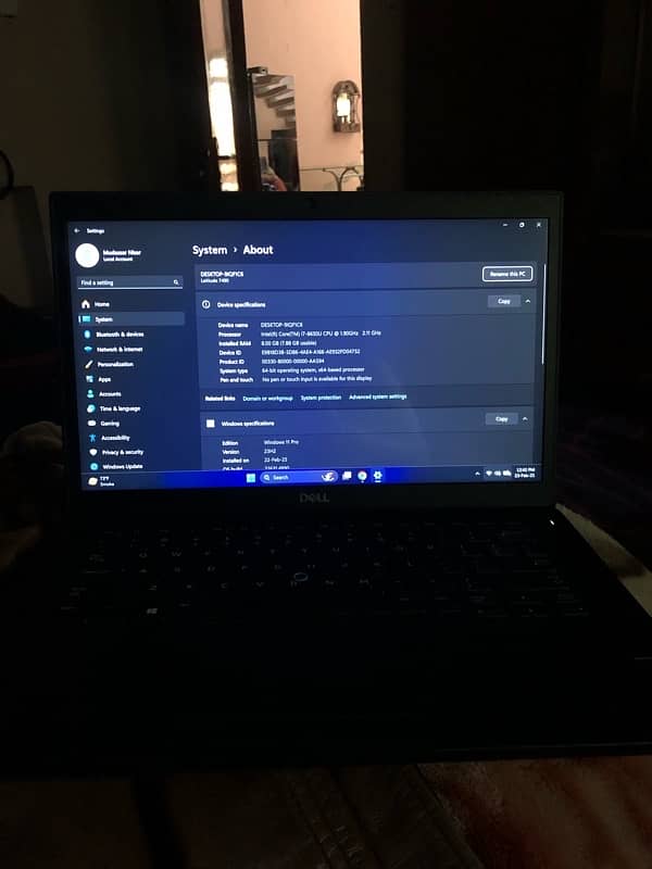 Dell Latitude 7490 Core i7 8th Gen 8gb SSD 256gb 2