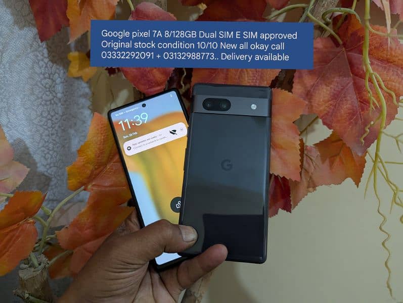 google pixel 7 A 8/128GB Dual SIM original stock call. 0333229209 jazz 1