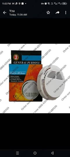 9v Smoke / gas Detector kitchen Sensor Fire Alarm Home Safety Secu