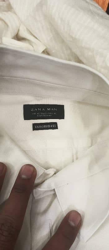 branded shirt's important avil White shirt's hugo boss . . . zara man. 1