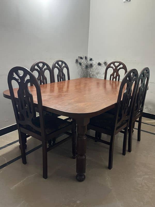 Traditional Style Antique Dining Table Of Pure Sheesham Wood! 0