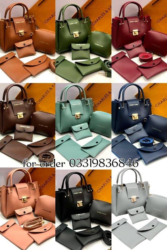 Premium 5-in-1 PU Leather Bag Set 0