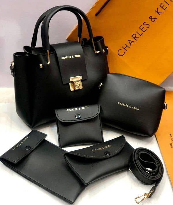 Premium 5-in-1 PU Leather Bag Set 8