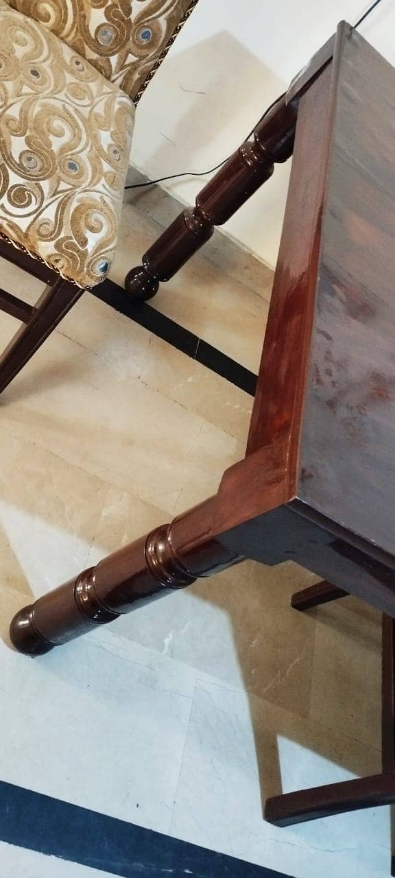 Dining Table (Wood Table) with 4 Chairs 2