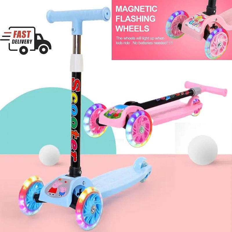 Kids Foldable Scooters with Lights on wheels at Happy Toys 12