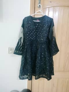 Black sequin and mirror work dress for sale